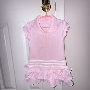 3T Pink Adidas Ruffle Dress